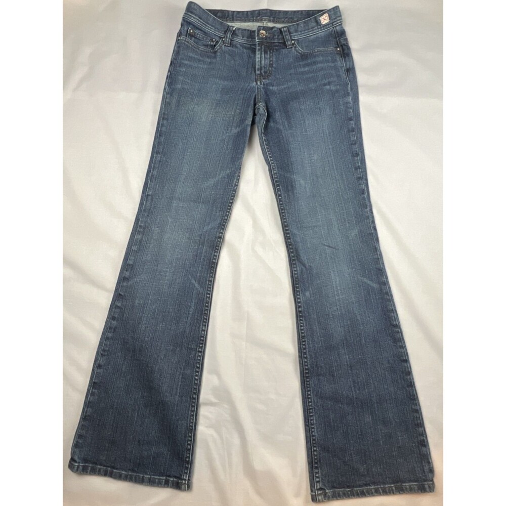 X2 Denim Laboratory Jeans W10 Flare Distressed Size 4 Long - Picture 2 of 9